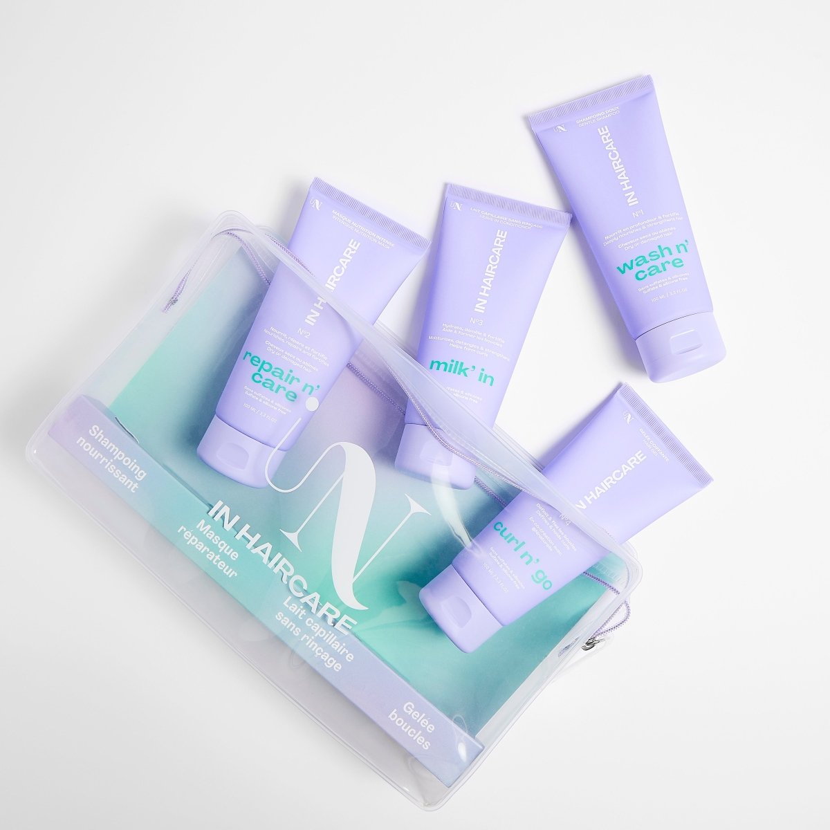 Travel n' Go Tasche: 4 Essentials im Reiseformat - 100 ml - In Haircare